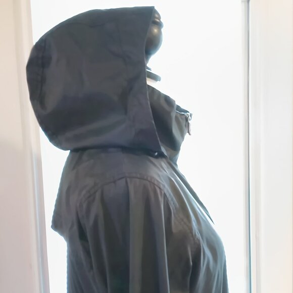 Columbia Womens Black Zip Up Hooded Light Rain Coat Hideaway Light Wind Jacket - Picture 11 of 13